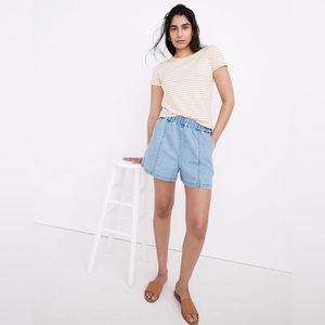 NWT Madewell Denim Easy Pull-On Shorts in Rathmore Wash Size Large